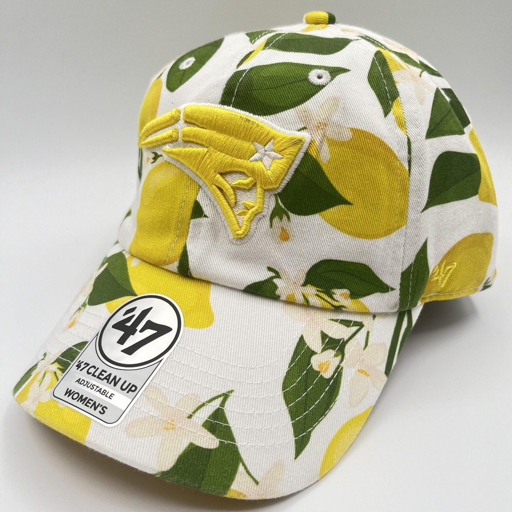New England Patriots 47 Brand Womens Hat Strap Back Lemon Print NFL Football NEW